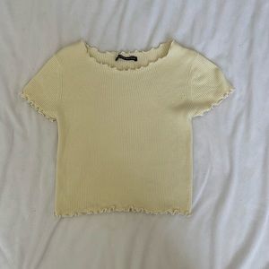 Pastel yellow crop top
